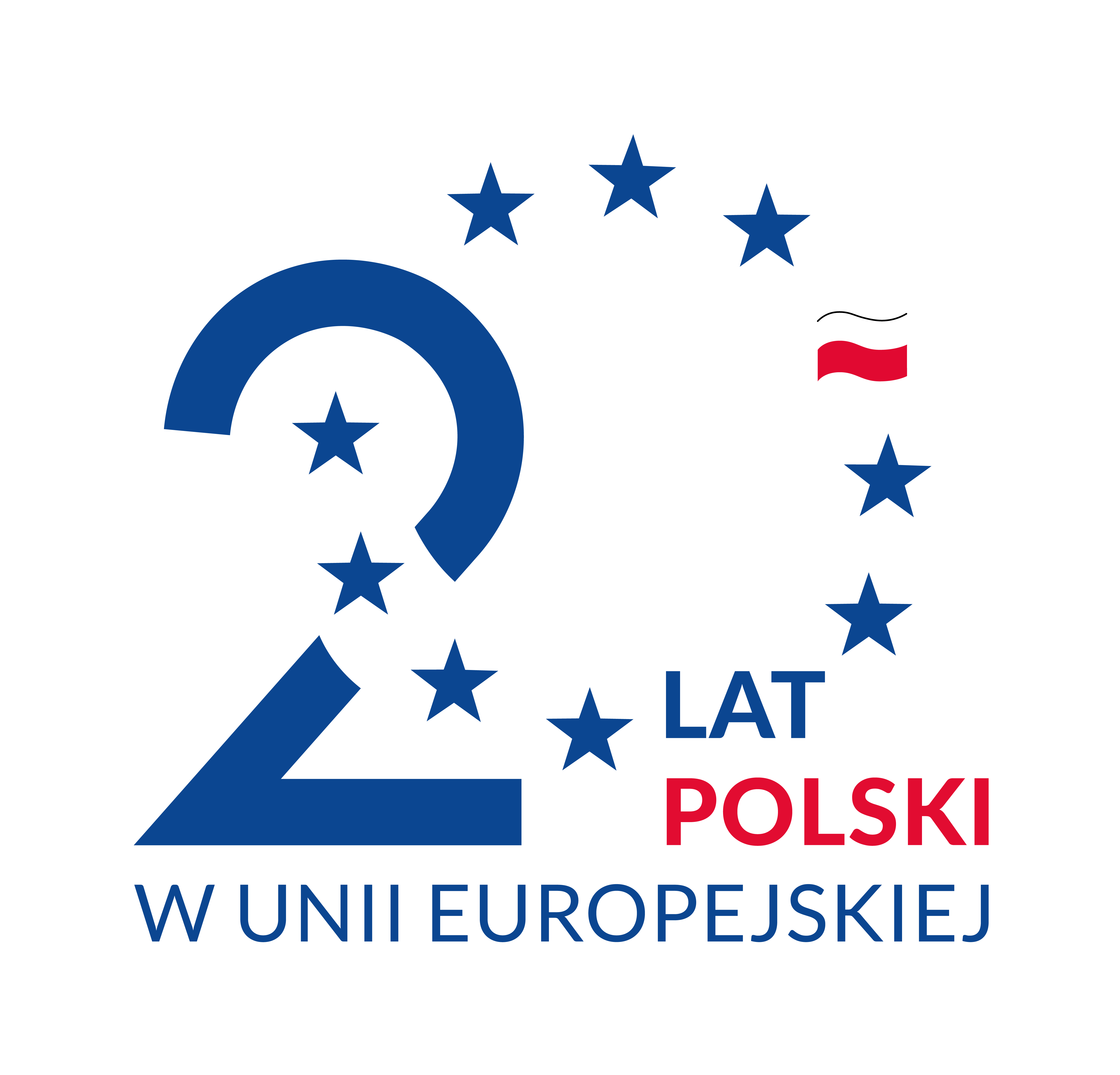 Logo 20 lat Polski w Unii Europejskiej